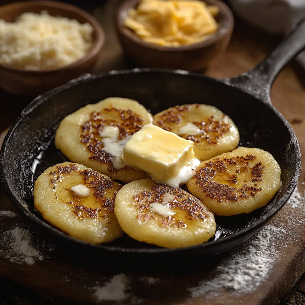 Steaming Colombian coffee with buttery almojábanas and Colombian hot chocolate served with a piece of cheese