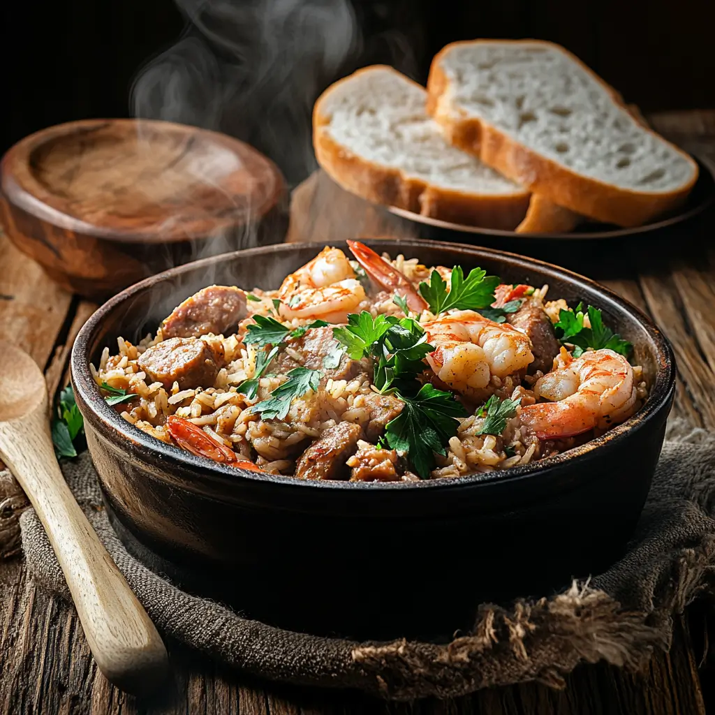 Discover this delicious one-pot jambalaya recipe with rice, shrimp, sausage, and chicken. Perfect for MLK Day celebrations or any Southern-inspired feast