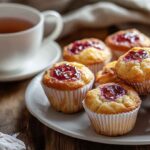 Soft, golden guava jelly muffins with a delicious fruity swirl