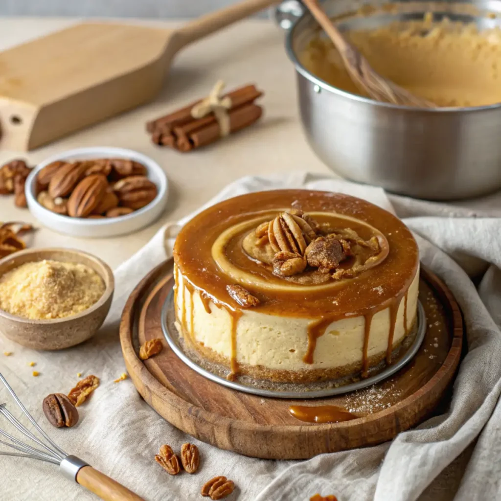 Banana Pecan Caramel Layer Cake Moist, Buttery & Drizzled with Carame