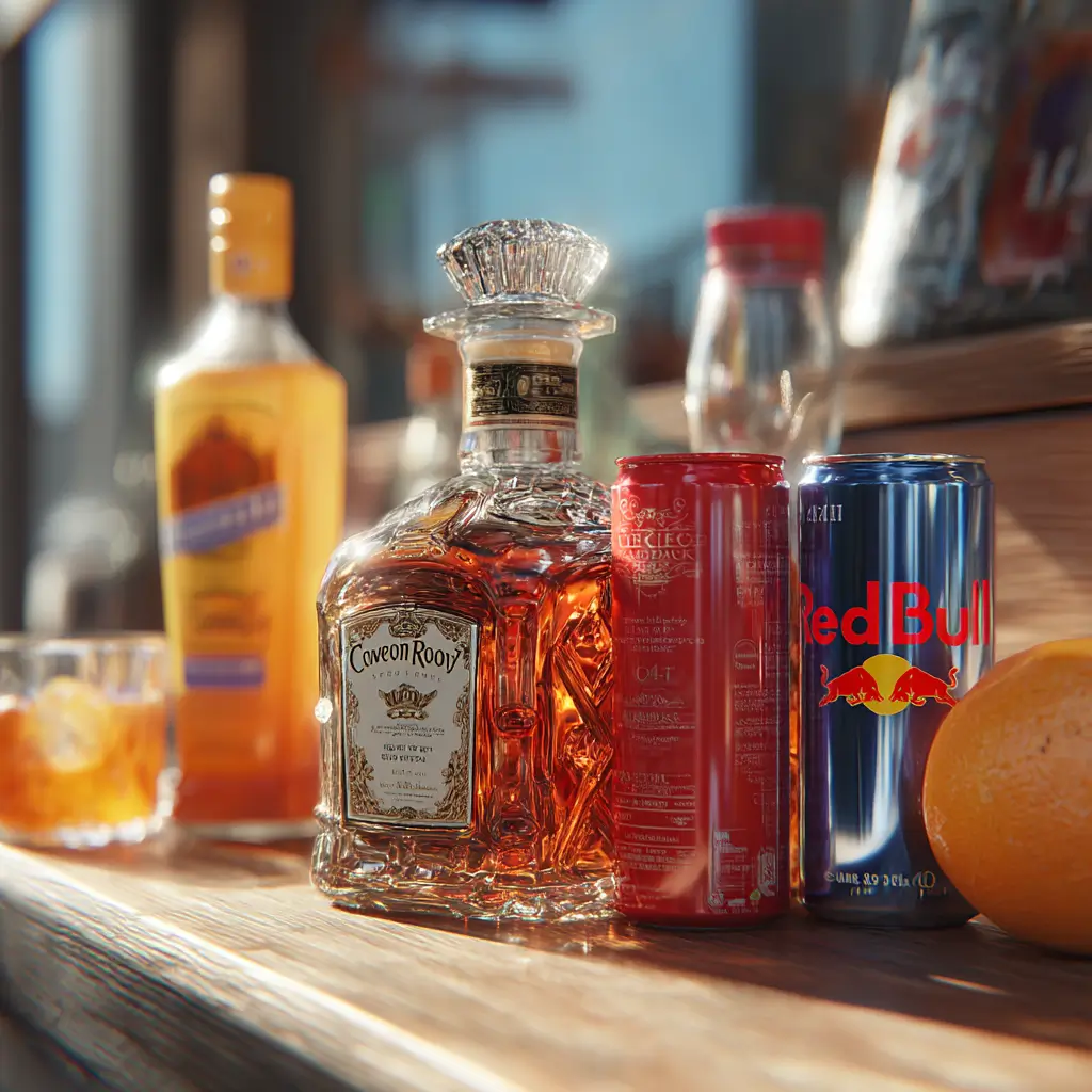 Ingredients used to make a Vegas Bomb shot