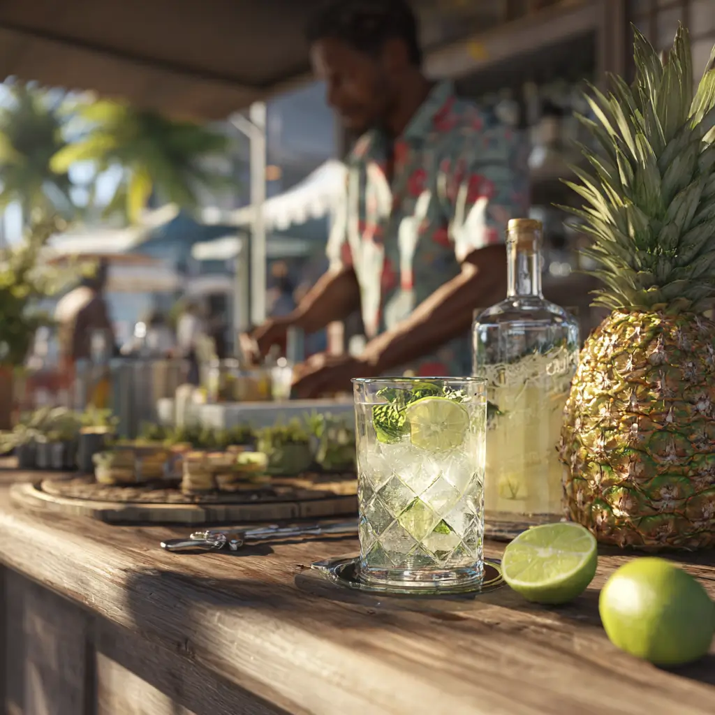 mama jana cocktail twist with tropical ingredients