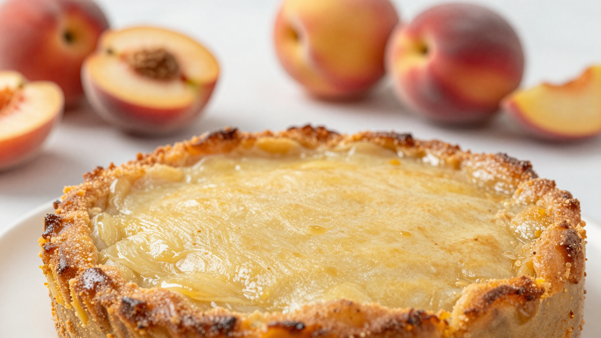 Easy Peach Crisp Recipe with a Buttery Oat Topping - Batch Recipes